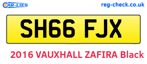 SH66FJX are the vehicle registration plates.