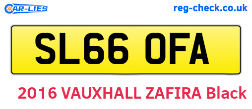 SL66OFA are the vehicle registration plates.
