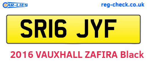 SR16JYF are the vehicle registration plates.