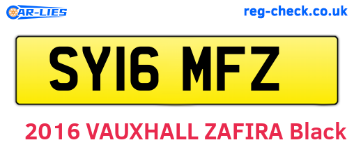 SY16MFZ are the vehicle registration plates.