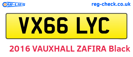 VX66LYC are the vehicle registration plates.