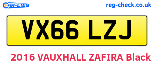 VX66LZJ are the vehicle registration plates.