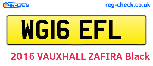 WG16EFL are the vehicle registration plates.