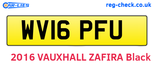 WV16PFU are the vehicle registration plates.