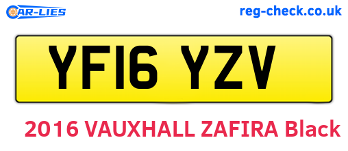 YF16YZV are the vehicle registration plates.