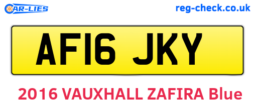 AF16JKY are the vehicle registration plates.