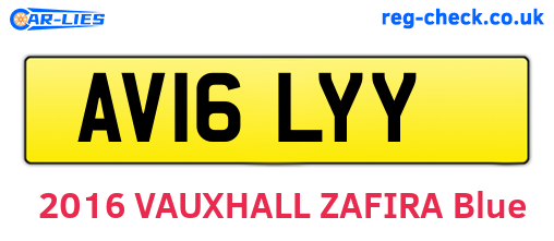 AV16LYY are the vehicle registration plates.
