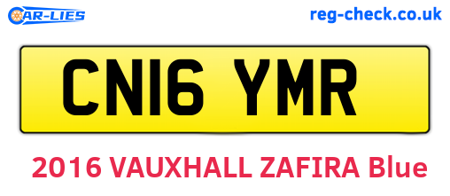 CN16YMR are the vehicle registration plates.