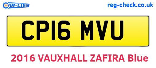 CP16MVU are the vehicle registration plates.