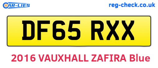 DF65RXX are the vehicle registration plates.