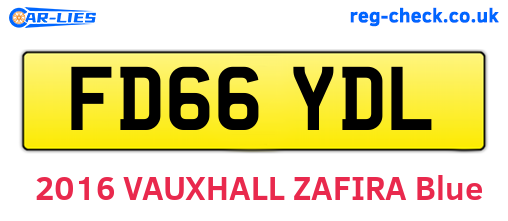 FD66YDL are the vehicle registration plates.