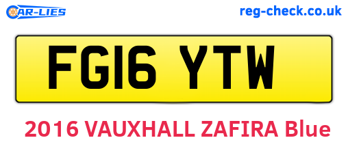 FG16YTW are the vehicle registration plates.
