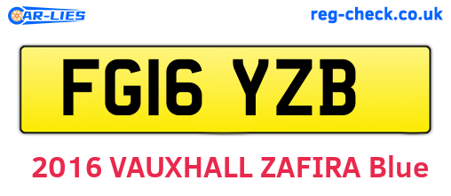 FG16YZB are the vehicle registration plates.
