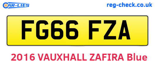 FG66FZA are the vehicle registration plates.