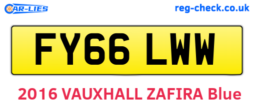 FY66LWW are the vehicle registration plates.