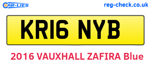 KR16NYB are the vehicle registration plates.