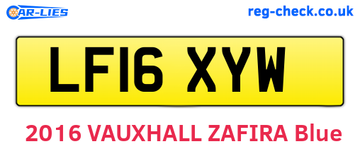 LF16XYW are the vehicle registration plates.