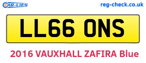LL66ONS are the vehicle registration plates.