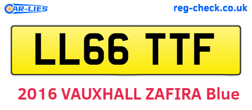 LL66TTF are the vehicle registration plates.
