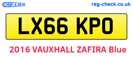 LX66KPO are the vehicle registration plates.