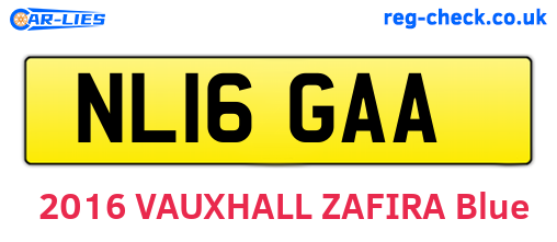NL16GAA are the vehicle registration plates.