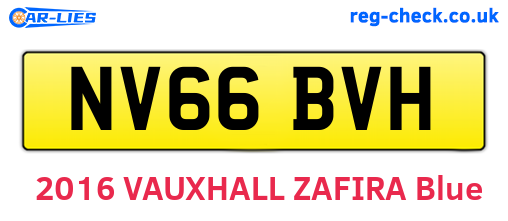 NV66BVH are the vehicle registration plates.