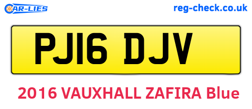 PJ16DJV are the vehicle registration plates.