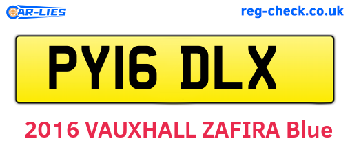 PY16DLX are the vehicle registration plates.