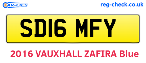 SD16MFY are the vehicle registration plates.