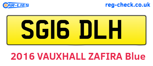 SG16DLH are the vehicle registration plates.