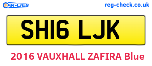 SH16LJK are the vehicle registration plates.