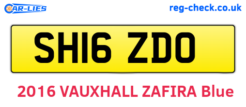 SH16ZDO are the vehicle registration plates.