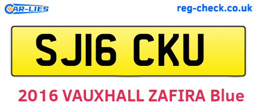SJ16CKU are the vehicle registration plates.