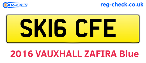 SK16CFE are the vehicle registration plates.