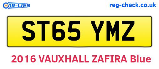 ST65YMZ are the vehicle registration plates.