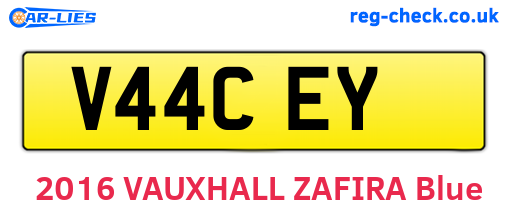 V44CEY are the vehicle registration plates.