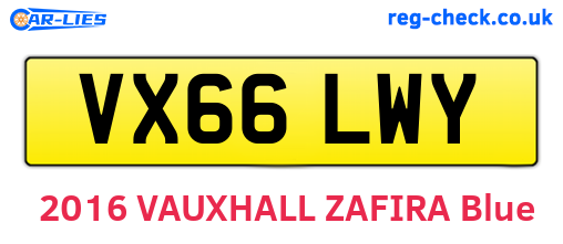 VX66LWY are the vehicle registration plates.