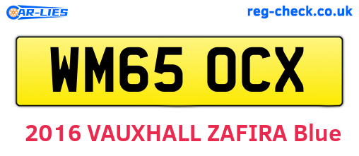 WM65OCX are the vehicle registration plates.