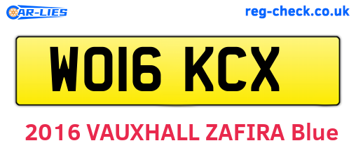 WO16KCX are the vehicle registration plates.