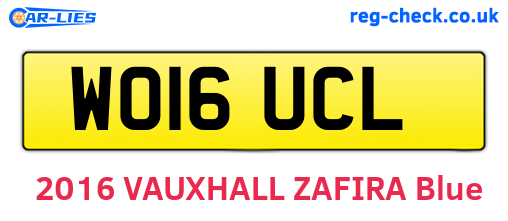 WO16UCL are the vehicle registration plates.