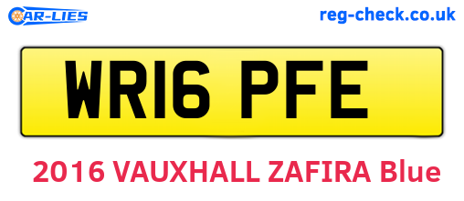 WR16PFE are the vehicle registration plates.
