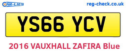YS66YCV are the vehicle registration plates.