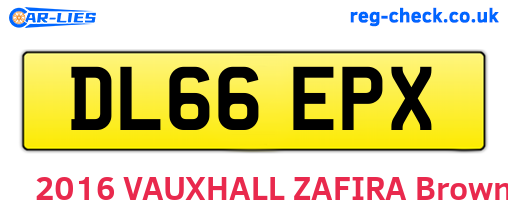 DL66EPX are the vehicle registration plates.