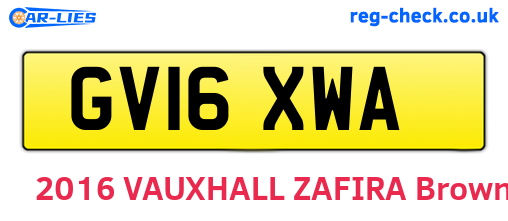GV16XWA are the vehicle registration plates.