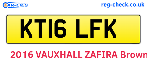 KT16LFK are the vehicle registration plates.
