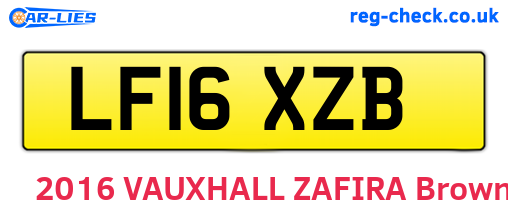 LF16XZB are the vehicle registration plates.