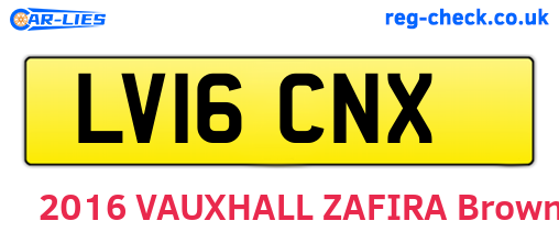 LV16CNX are the vehicle registration plates.