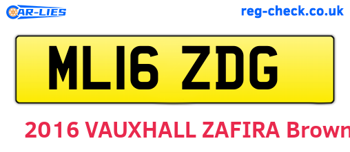 ML16ZDG are the vehicle registration plates.
