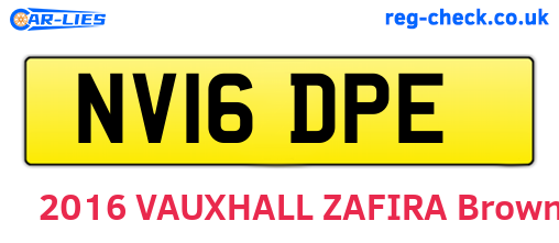 NV16DPE are the vehicle registration plates.