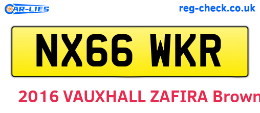 NX66WKR are the vehicle registration plates.